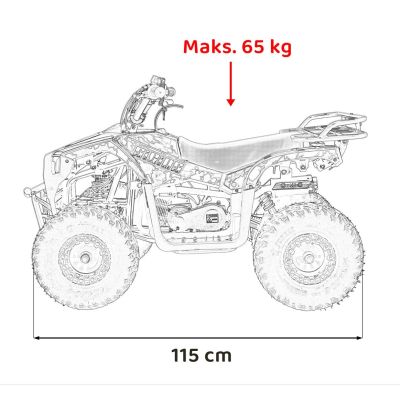 Vaikiškas benzininis keturratis SIRIUS 49CC, Mėlynas