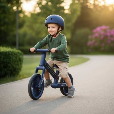 Trike Fix Glow LED balansinis dviratis tamsiai mėlyna