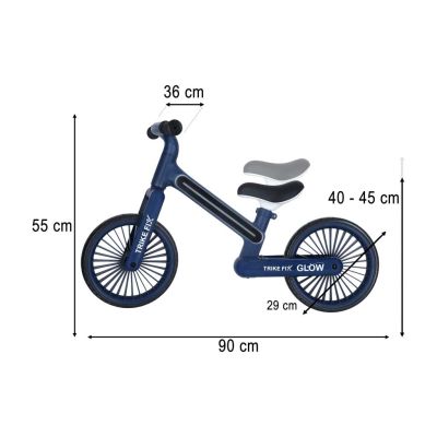 Trike Fix Glow LED balansinis dviratis tamsiai mėlyna