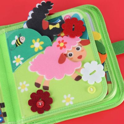 Sensorinė mokomoji montessori ūkio knygelė