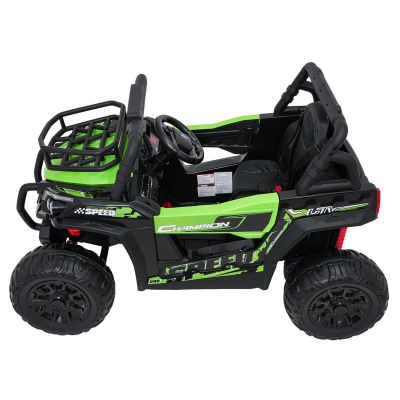 Vaikiškas elektrinis sunkvežimis UTV LIFT, Žalias