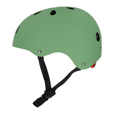 Trike Fix vaikiškas dviratininko šalmas reguliuojamas LED M 55-58cm tamsiai žalias