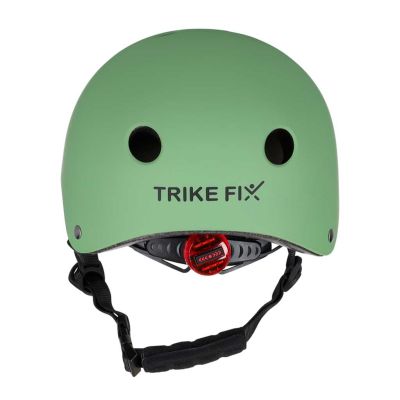 Trike Fix vaikiškas dviratininko šalmas reguliuojamas LED S 48-54cm tamsiai žalias