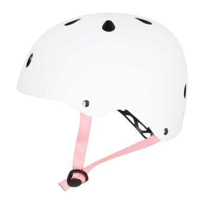 Trike Fix vaikiškas dviratininko šalmas reguliuojamas LED S 48-54cm baltas