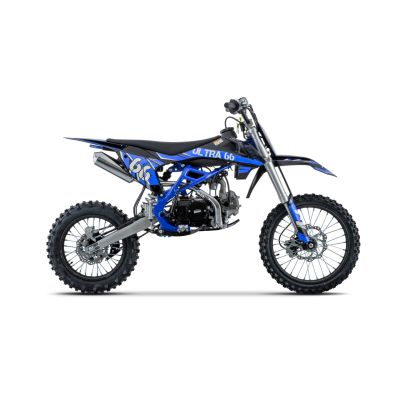 Vaikiškas benzininis motociklas ULTRA 66 125cc, Mėlynas