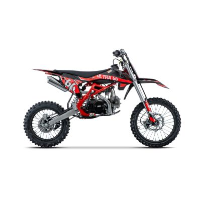 Vaikiškas benzininis motociklas ULTRA 66 125cc, Raudonas
