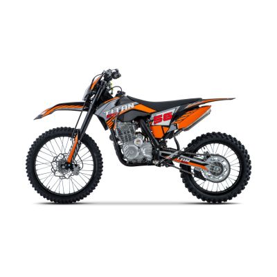 Vaikiškas benzininis motociklas TITAN 300cc, Oranžinis