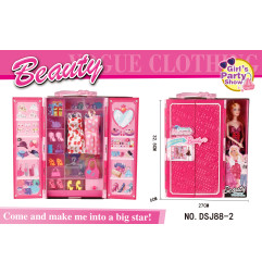 Wardrobe With Doll + Accessories