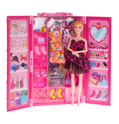 Wardrobe With Doll + Accessories