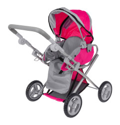 2-in-1 Pink Stroller