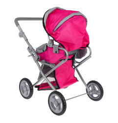 2-in-1 Pink Stroller