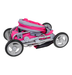2-in-1 Pink Stroller