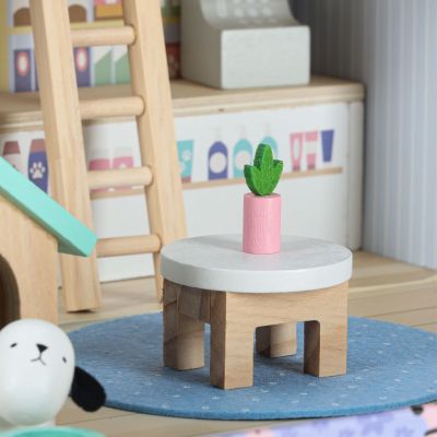 Namas lagamine gyvūnų spa viešbutis mediniai baldai figūrėlės