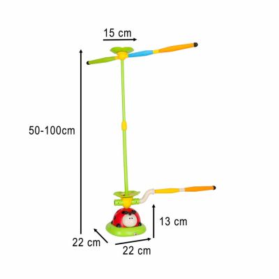 Vaikiškas arkadinis žaidimas besisukantis stulpas ladybird target throw 5in1