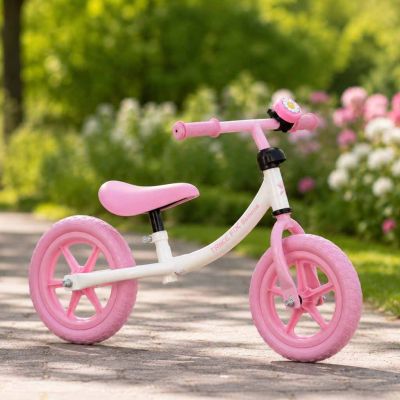 Trike Fix balansinis dviratis su varpeliu rožinės spalvos