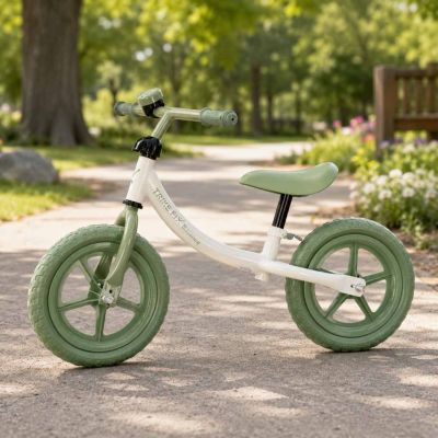 Trike Fix Balasinis krosinis dviratis su žaliu varpeliu