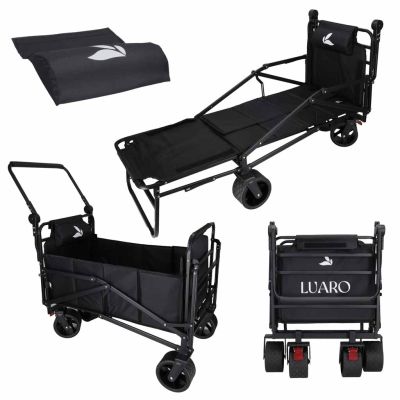 LUARO transportavimo vežimėlis, su išlankstoma lauko lova 2in1