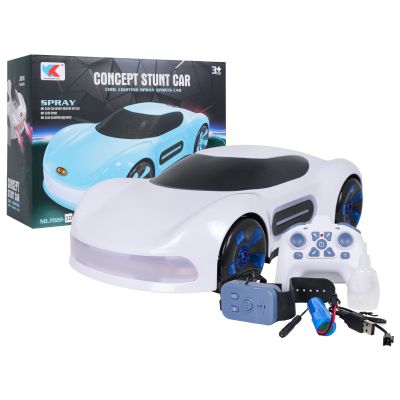 RC valdomas Automobilis su dūmų funkcija Baltas