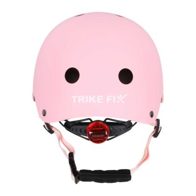 Trike Fix vaikiškas dviratininko šalmas reguliuojamas LED S 48-54cm rožinis