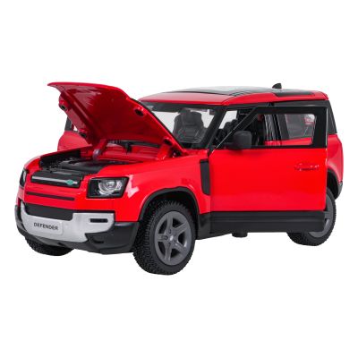 Metalinis automobilis 1:24 „Land Rover Defender 90“ raudonas „RASTAR“ - 3