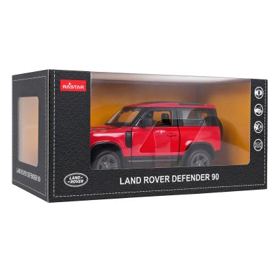 Metalinis automobilis 1:24 „Land Rover Defender 90“ raudonas „RASTAR“ - 6