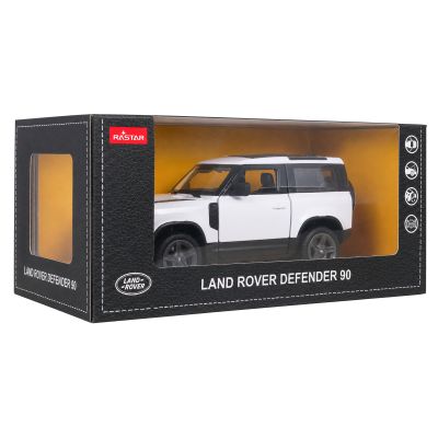 Metalinis automobilis 1:24 „Land Rover Defender 90“ baltas „RASTAR“ - 6