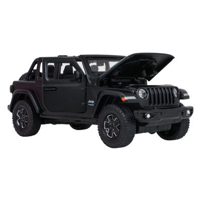 Metalinis automobilis 1:32 „Jeep Wrangler Rubicon“ juodas „RASTAR“ - 6