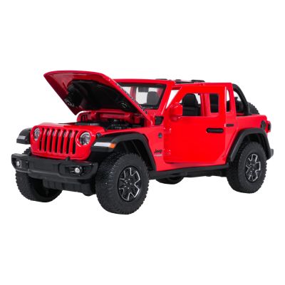 Metalinis automobilis 1:32 „Jeep Wrangler Rubicon“ raudonas „RASTAR“ - 3