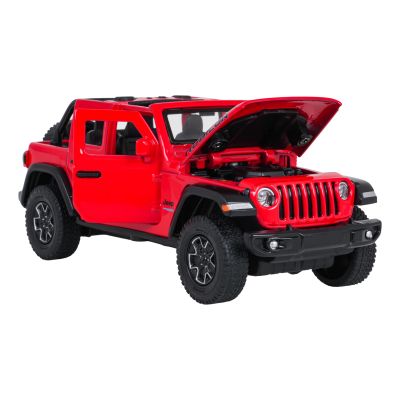 Metalinis automobilis 1:32 „Jeep Wrangler Rubicon“ raudonas „RASTAR“ - 6