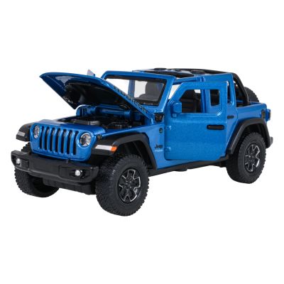 Metalinis automobilis 1:32 „Jeep Wrangler Rubicon“ mėlynas „RASTAR“ - 3