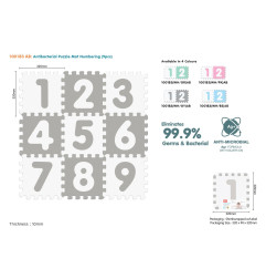 Minkštas kilimėlis dėlionė pilka, Skaičiai