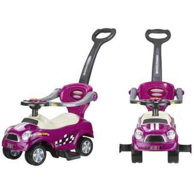 Kupė tipo automobilis su rankiniu valdymu ir tėvų rankena – violetinis