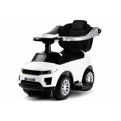 614W Mažyliams skirta stumiamoji transporto priemonė su rankena tėvams – balta - 7