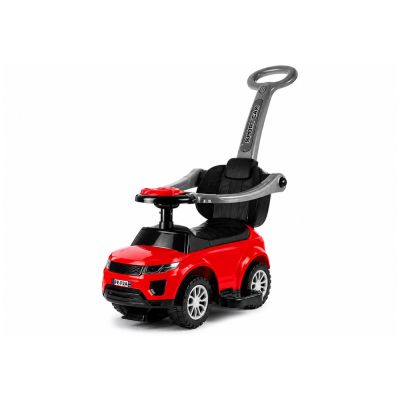 614W Vaikiškas stumiamasis žaislinis automobilis su rankena tėvams – raudonas - 4