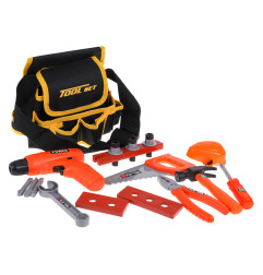 Vaikiškas meistro įrankių rinkinys su krepšiu ant diržo