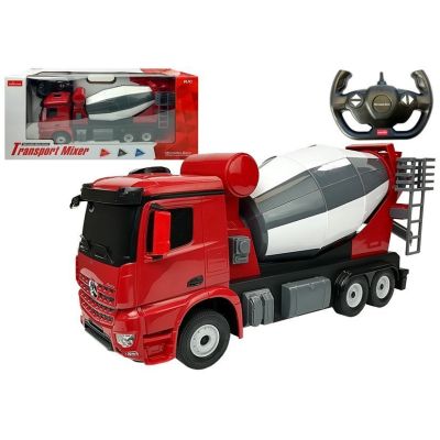 Automobilis su nuotolinio valdymo pultu „Mercedes-Benz Arocs Rastar“, mastelis 1:14, raudonas - 5