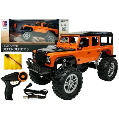 RC valdomas automobilis „Land Rover Defender“, oranžinis 1:14