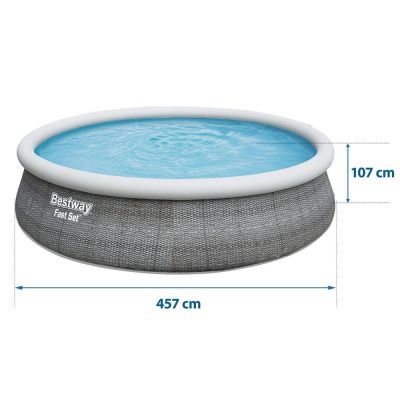Pripučiamas baseinas 457 x 107 cm „Bestway 57372“ - 7