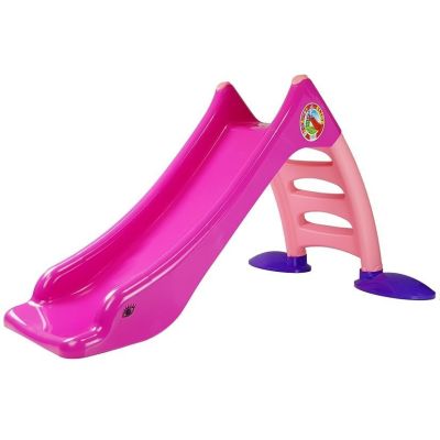 Garden Slide for Children 3-Step Ladder Pink 130cm 424