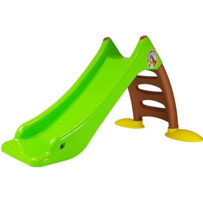 Garden Slide with Ladder for Children 424 Green-Brown 130 cm