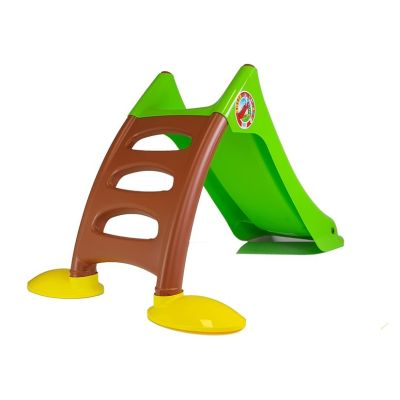 Garden Slide with Ladder for Children 424 Green-Brown 130 cm - 2