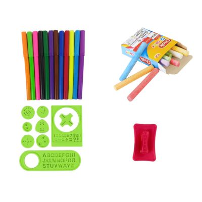 Double-sided Magnetic Chalkboard Blue and Red Templates - 4