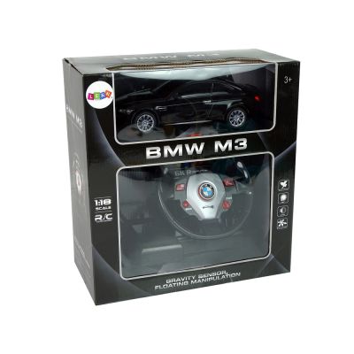 Remote Controlled BMW M3 Black 2.4G Pilot Steering Wheel 1:18 Sound Lights - 7