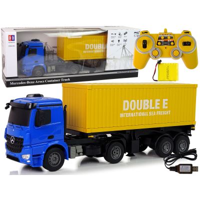 Didelis RC valdomas sunkvežimis „Mercedes Arocs Blue“ 1:20 58 cm ilgio