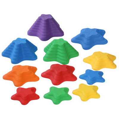 Sensory Path Stones 4 Sizes 6 Colored Stones - 2