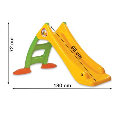 Garden Slide for Children 3-Step Ladder Yellow 130cm 424 - 2