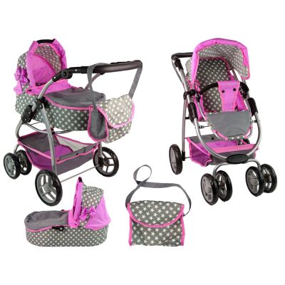 „Baby Doll“ vežimėlis „2-in-1“ su lopšiu rožinis - 2