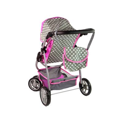 „Baby Doll“ vežimėlis „2-in-1“ su lopšiu rožinis - 6