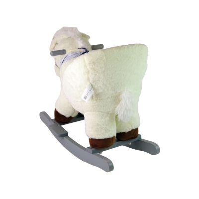 Supamasis arkliukas „Unicorn“ mažiems vaikams, baltos ir smėlio spalvos - 6