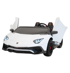 Elektromobilis Lamborghini Aventador SV STRONG, Baltas